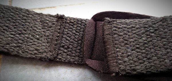 Close up van de afwerking van een Reeva lifting strap
