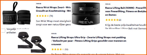 Beoordelingen van 3 Reeva producten in de webshop van Bol