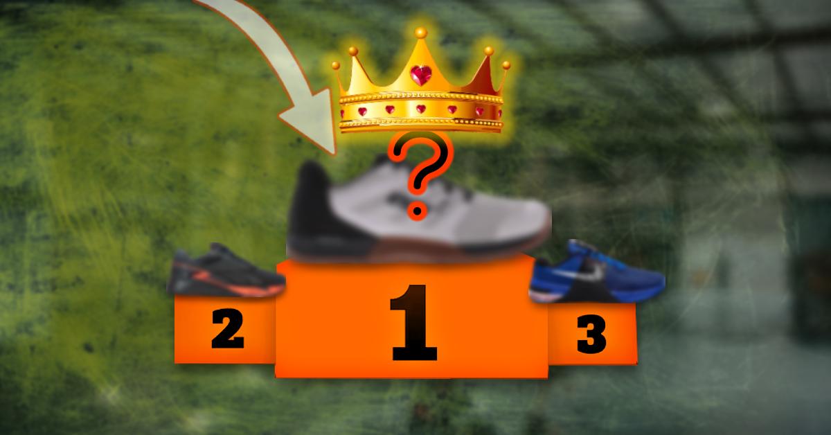 3 Paar CrossFit schoenen op een podium