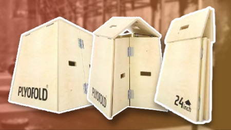 Een opvouwbare houten plyobox van het merk Plyofold