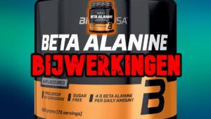 Grote pot met de tekst beta alanine bijwerkingen er op
