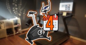 Een grote hometrainer met een afbeelding van een kalender