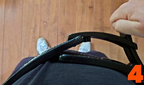 Vergrendelen van de Lionetic lifting belt met de lever