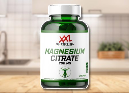 Groen potje met Magnesium Citraat pillen van XXL Nutrition