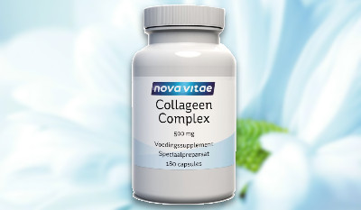 Potje Nova Vitae Collageen complex supplement met 180 capsules