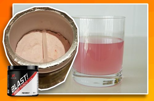 Blast! pre workout opgelost in een glas water