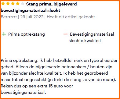 Gebruikersreview van de ScSPORTS plafond optrekstang