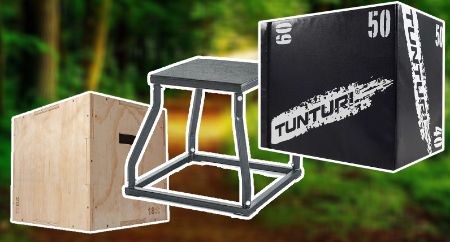 Plyo box van hout, staal en schuim