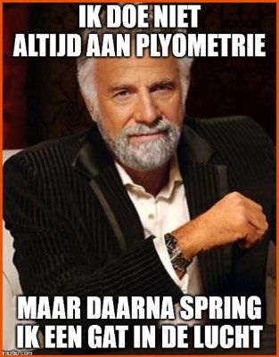 Grappige meme over plyometrische training