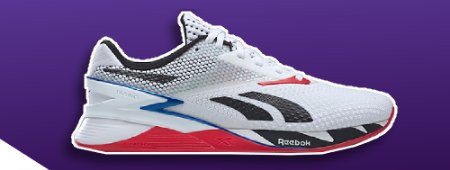 Reebok Nano X3 schoen in de kleur wit blauw en rood