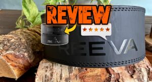 Foto van mijn Reeva lifting belt met het woord review erboven
