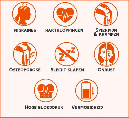 Aantal veelvoorkomende symptomen van een tekort aan magnesium