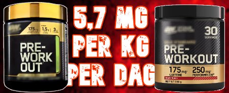 Twee potten pre workout van verschillende merken naast elkaar