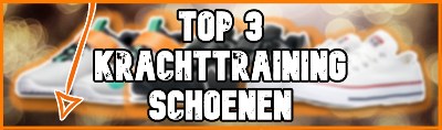 Banner met de tekst 'top 3 krachttraining schoenen'