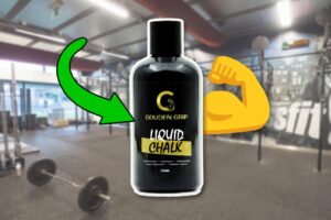 Een fles liquid chalk vloeibaar magnesium