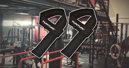 Tunturi zwarte budget katoen lifting straps