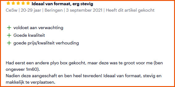 Gebruikersreview van een Tunturi Plyo box