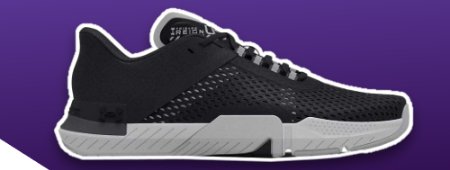 Zwart met witte Under Armour TriBase Reign schoen