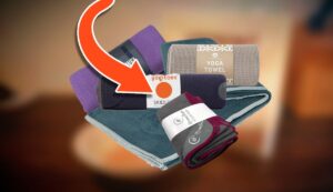 Verzameling van verschillende anti slip yoga handdoeken