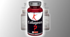 Een potje met 60 collageen tabletten