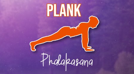 Illustratie van de Plank Phalakasana Yoga houding